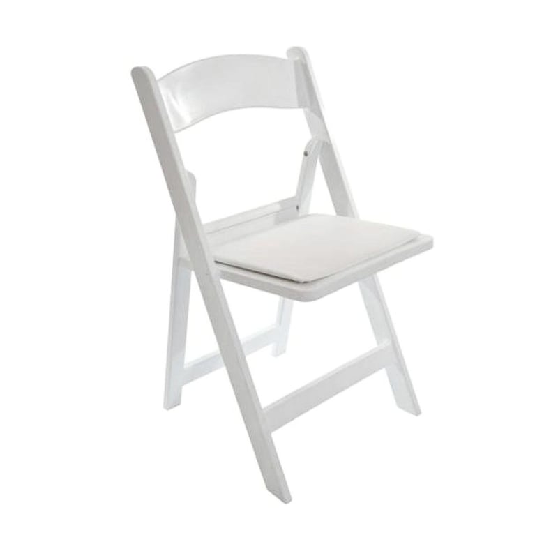 White Resin Folding Chair