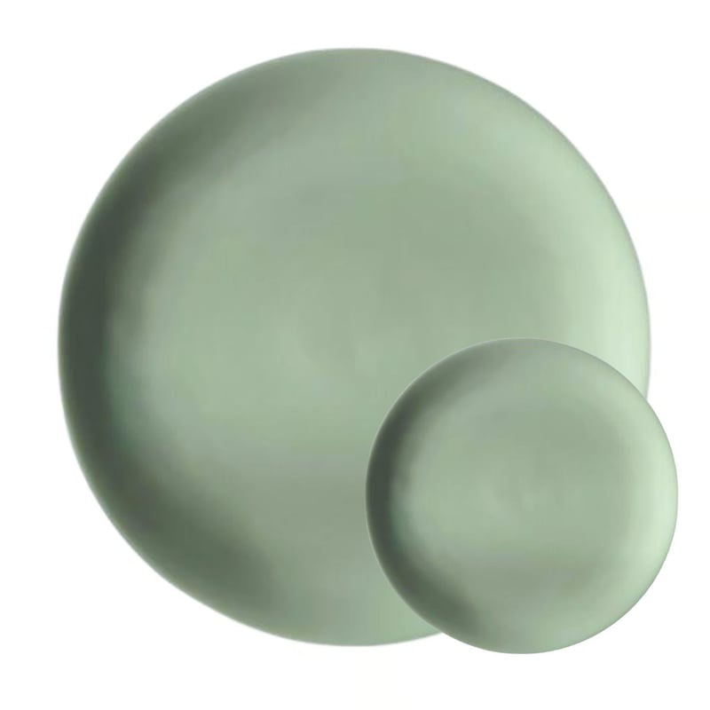 Moss Stoneware Charger and Bread Set