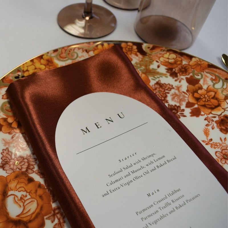 Satin Napkin - Cinnamon Rose