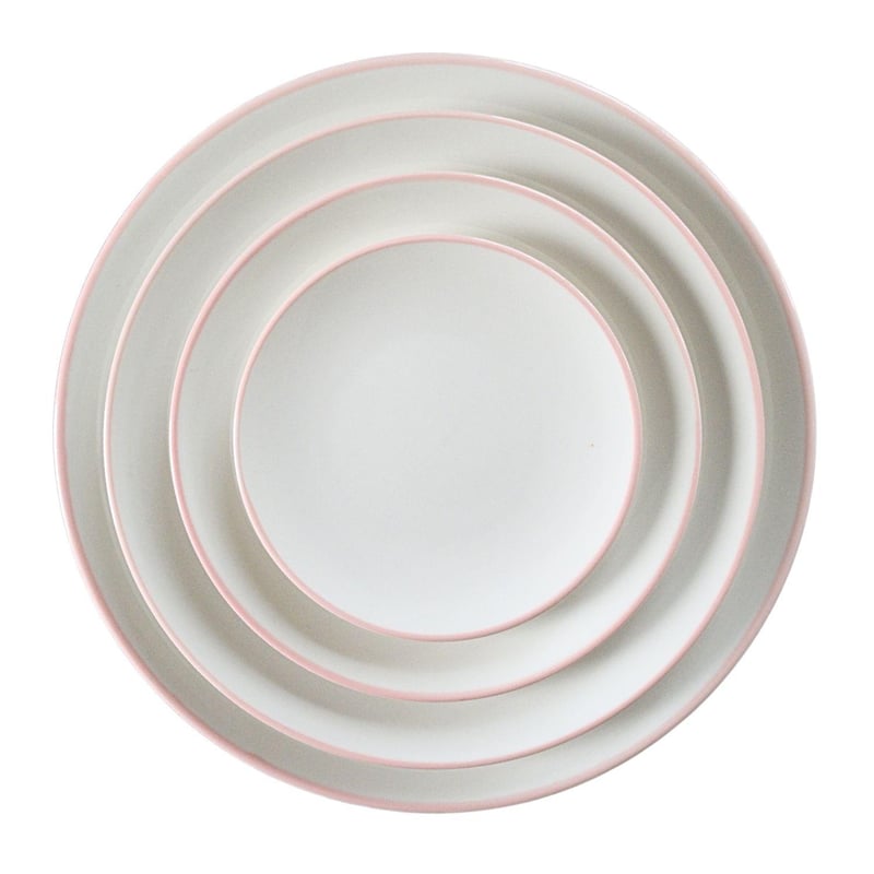 Pink Rim Porcelain Dinnerware Set