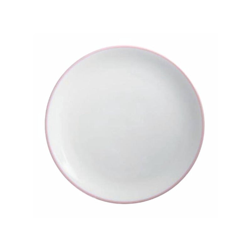Pink Rim Porcelain 10" Dinner Plate