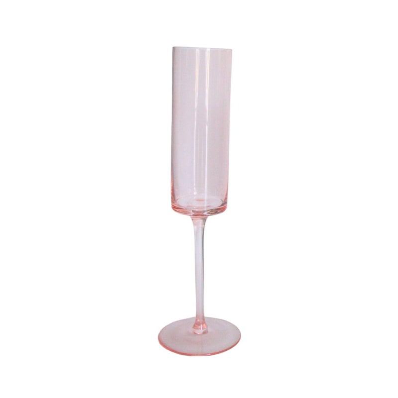 Modern Flute Glass - Pink