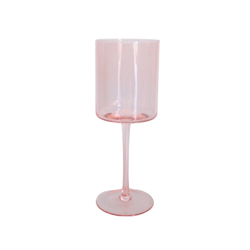 Modern Wine Glass - Pink
