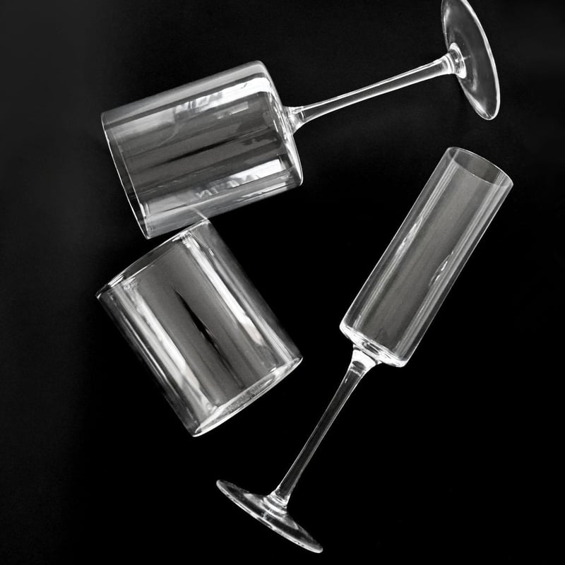 Modern Glassware Set - Clear