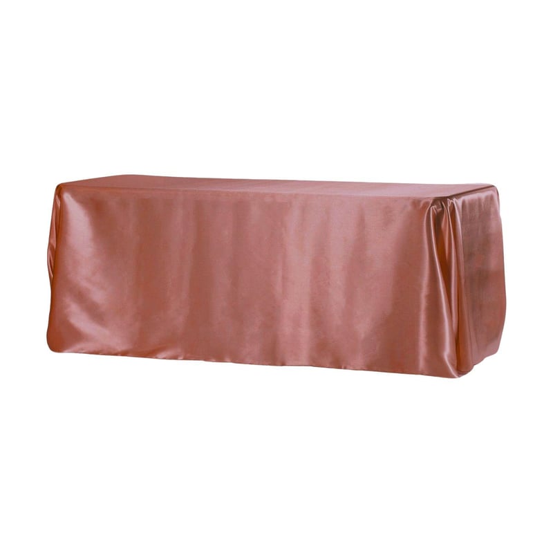 90x156 - Cinnamon Rose Satin Rectangle Linen