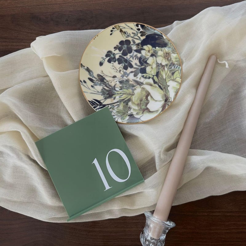5"x5" - Green Acrylic Table Numbers