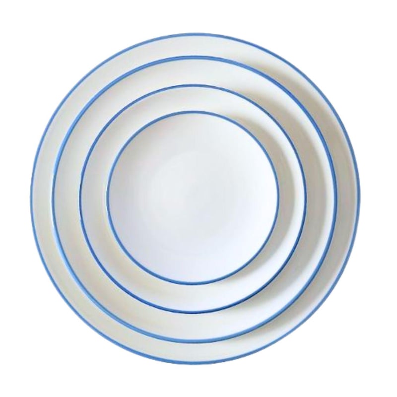Blue Rim Porcelain Dinnerware Set