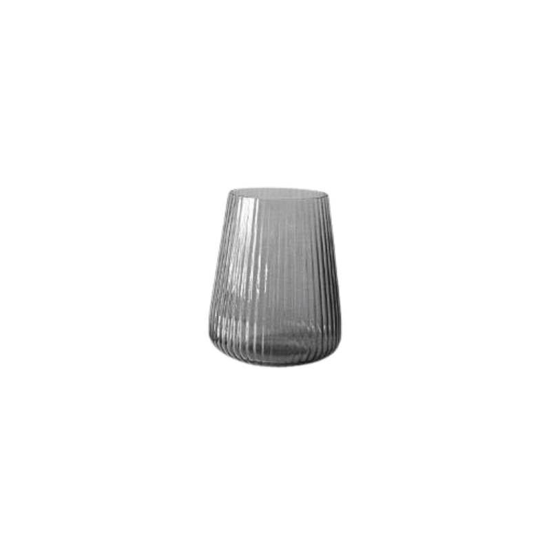 14 oz Ribbed Stemless Glass - Smoke