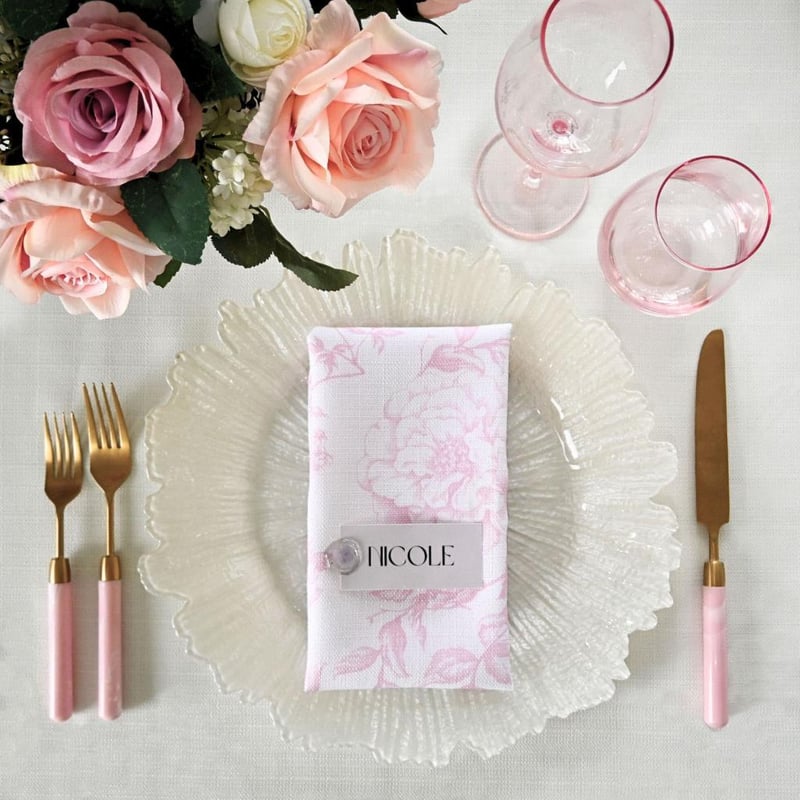 Chloe Glassware Set - Pink