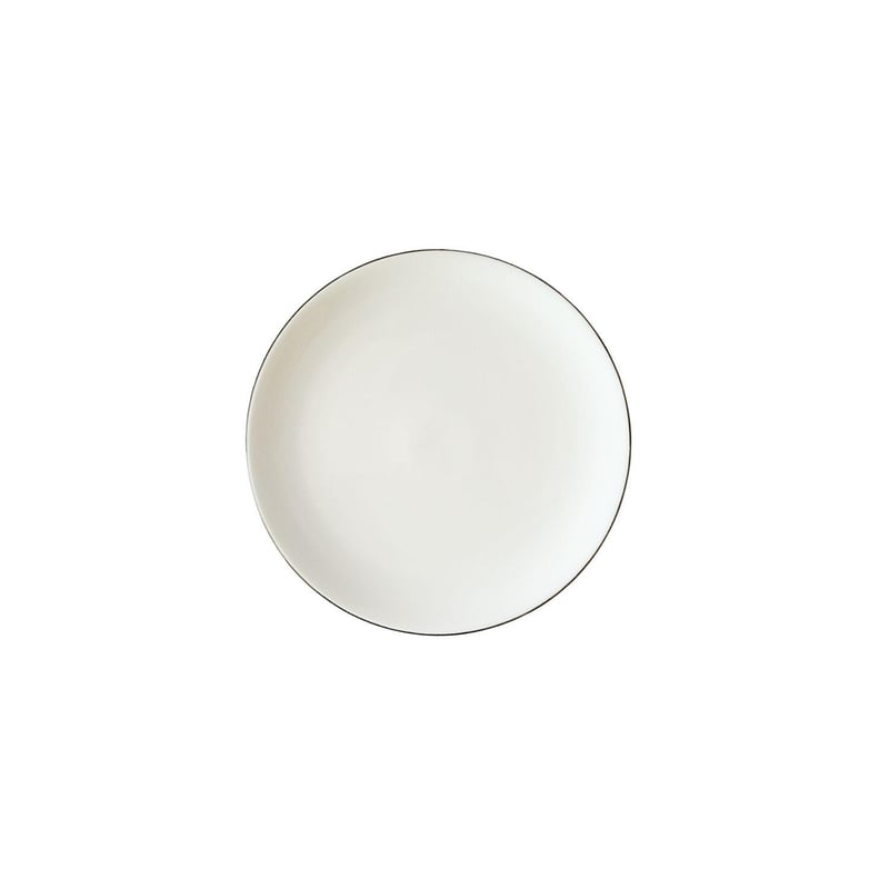 Silver Rim Porcelain 6" Bread Plate