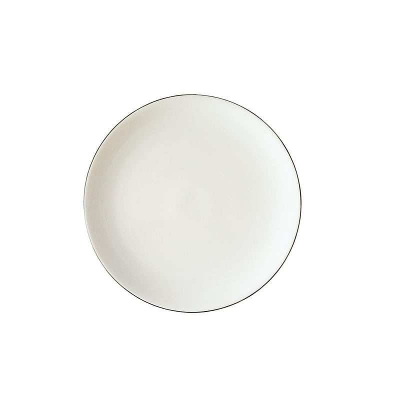 Silver Rim Porcelain 8" Side Plate