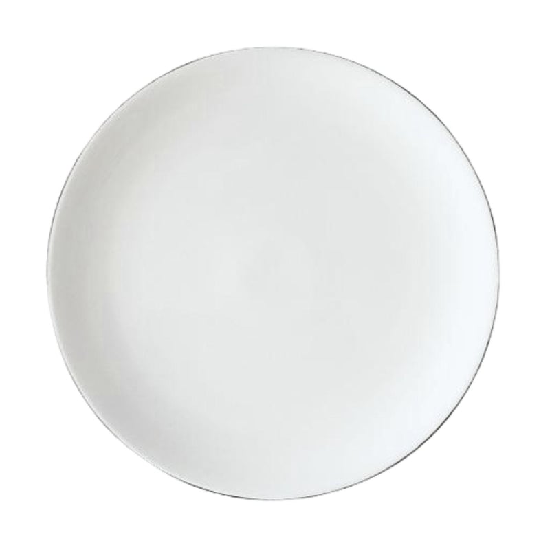 Silver Rim Porcelain 12" Charger Plate