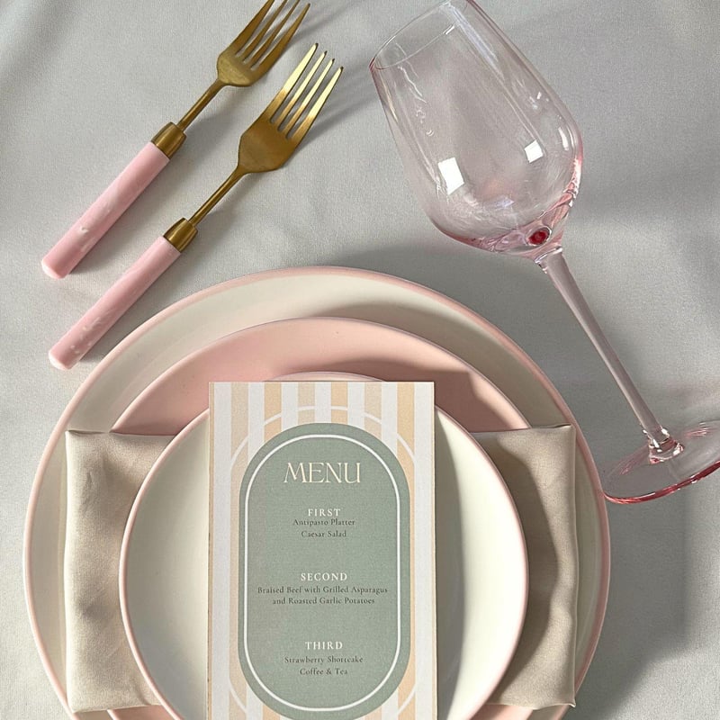 Melbourne Brushed Gold Bubblegum Handle Flatware Set