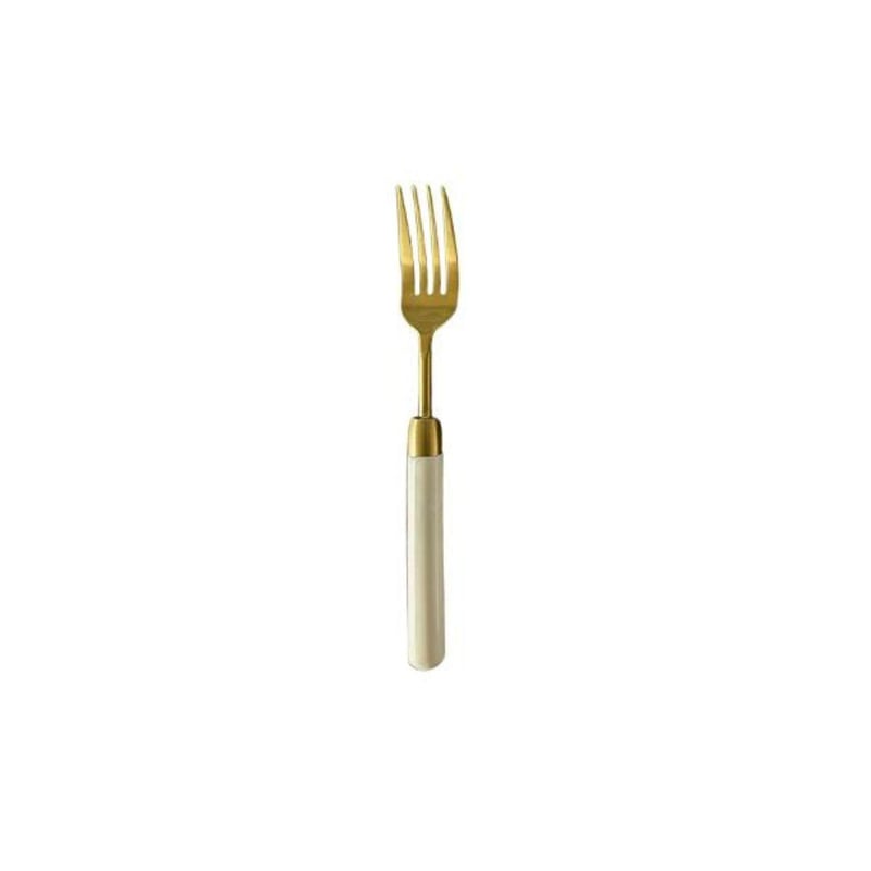 Melbourne Brushed Gold Cream Handle Salad Fork