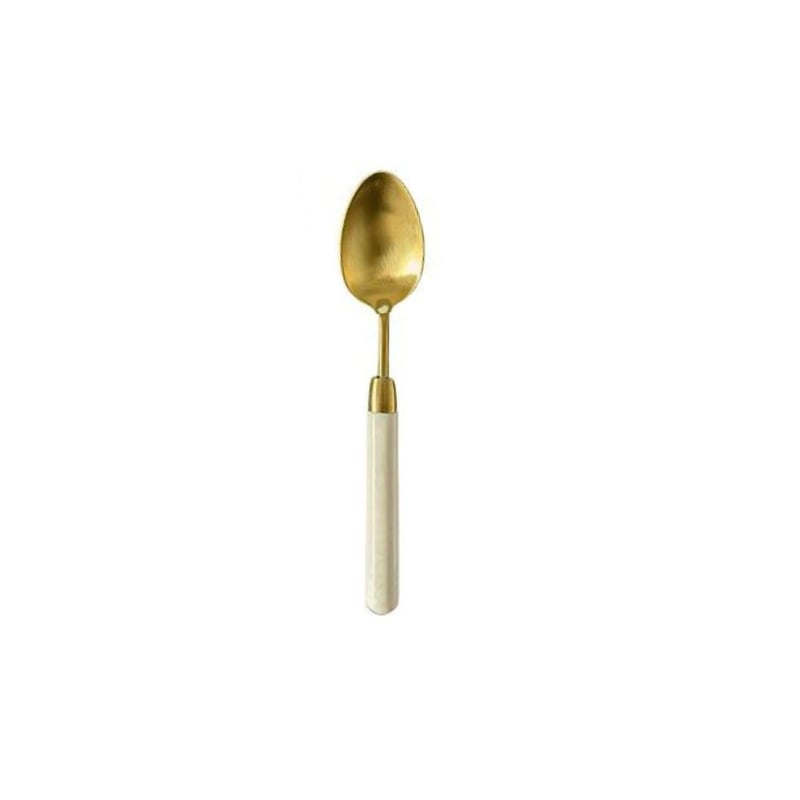 Melbourne Brushed Gold Cream Handle Dessert Spoon