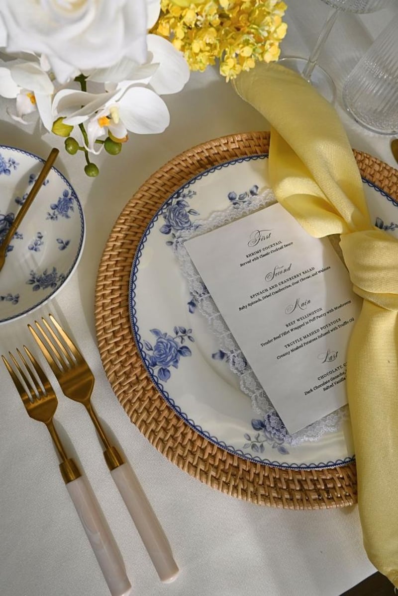 Melbourne Brushed Gold Cream Handle Flatware Set
