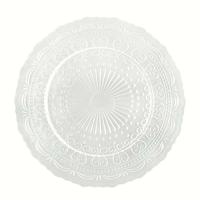 Ornate 13" Glass Charger Plate