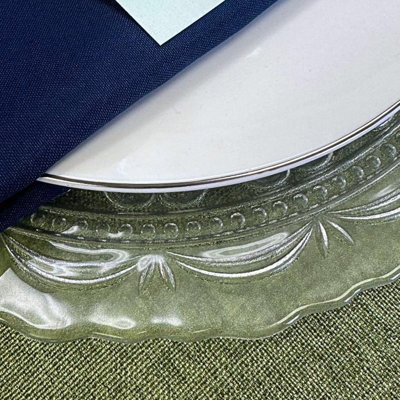 Ornate 13" Glass Charger Plate
