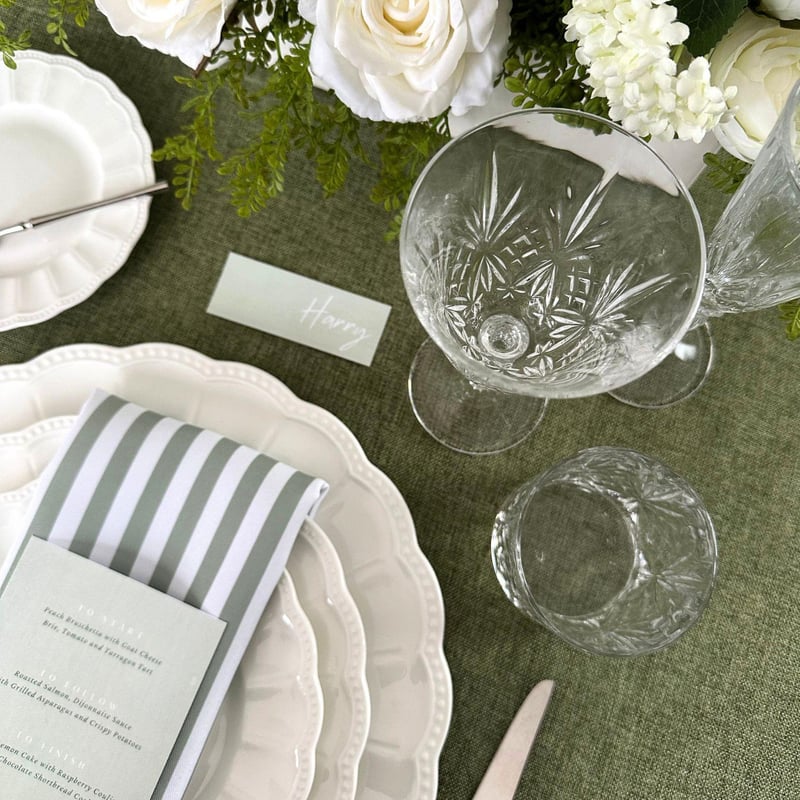 Stripe Napkin - Sage