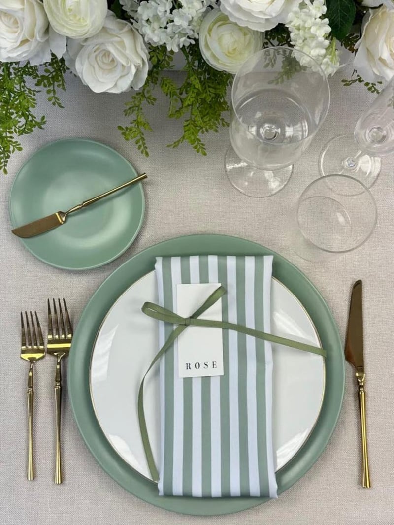 Stripe Napkin - Sage