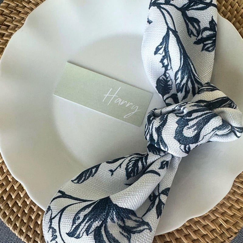Garden Woven Napkin - Navy