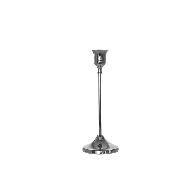 Silver Vintage Taper Candle Holder - 7.5"