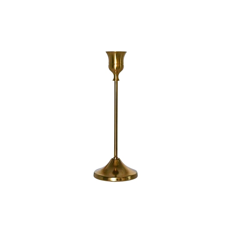 Gold Vintage Taper Candle Holder - 7.5"