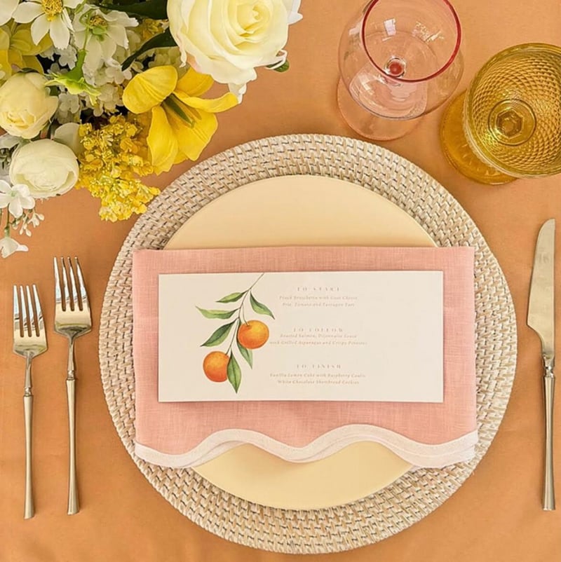 Peach Poly Linen Collection