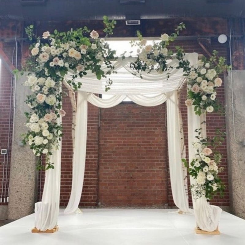 Heavy Birch Chuppah with Canopy, Draping and Setup