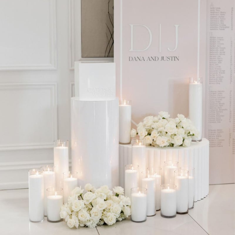 Seating/Welcome Chart Candle Display