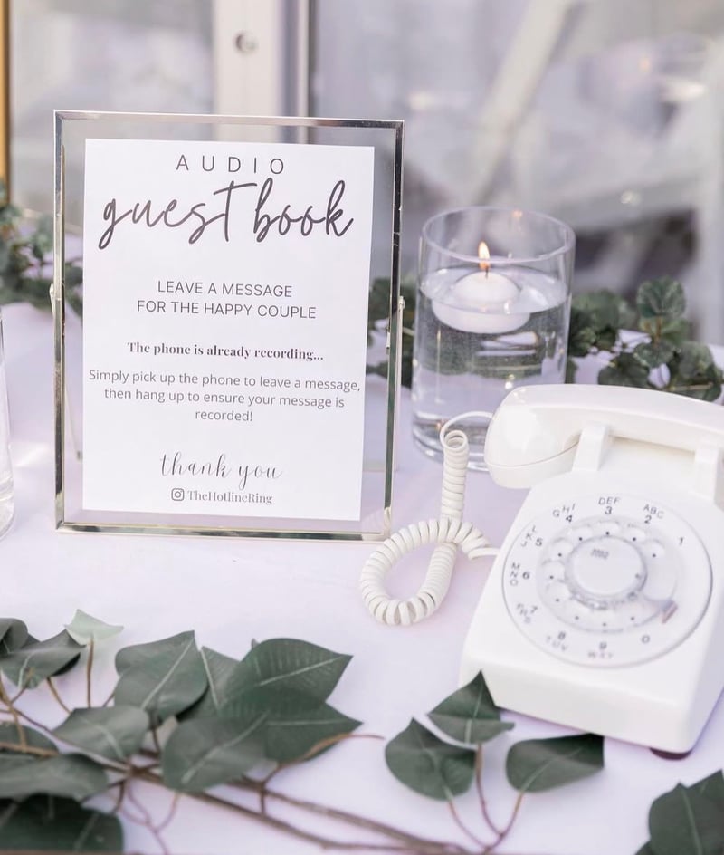 White Rotary Audio Guestbook