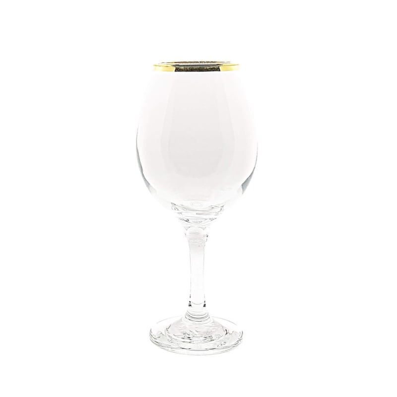 Gold-Rimmed Wine Glass