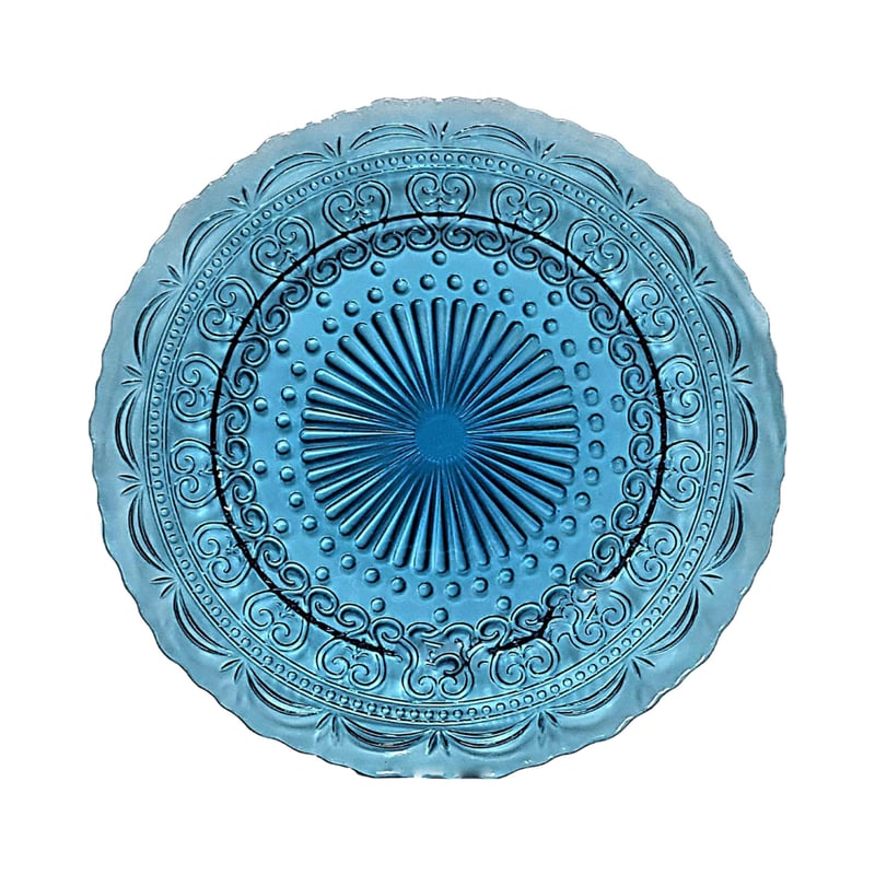 Vintage Blue Swirl Charger Plate