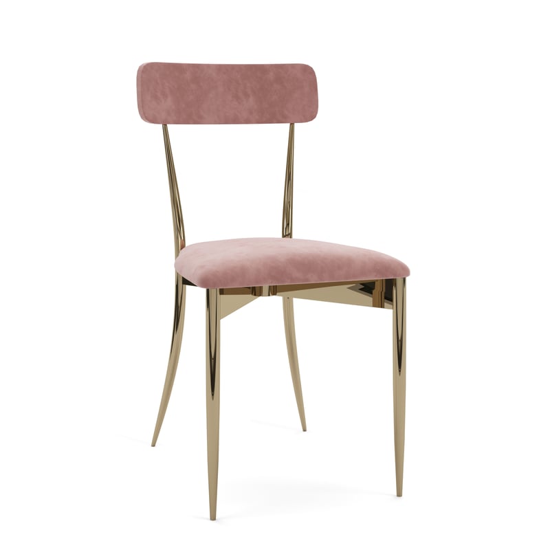 Hayworth Chair – Gold and Dusty Rose
