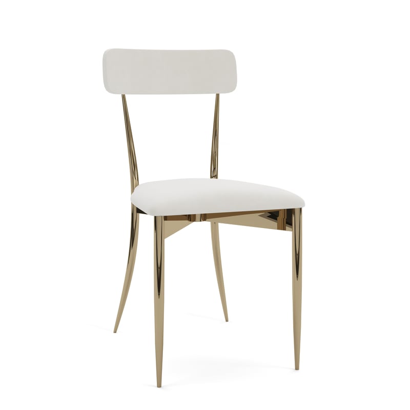 Hayworth Chair – Gold and Ivory