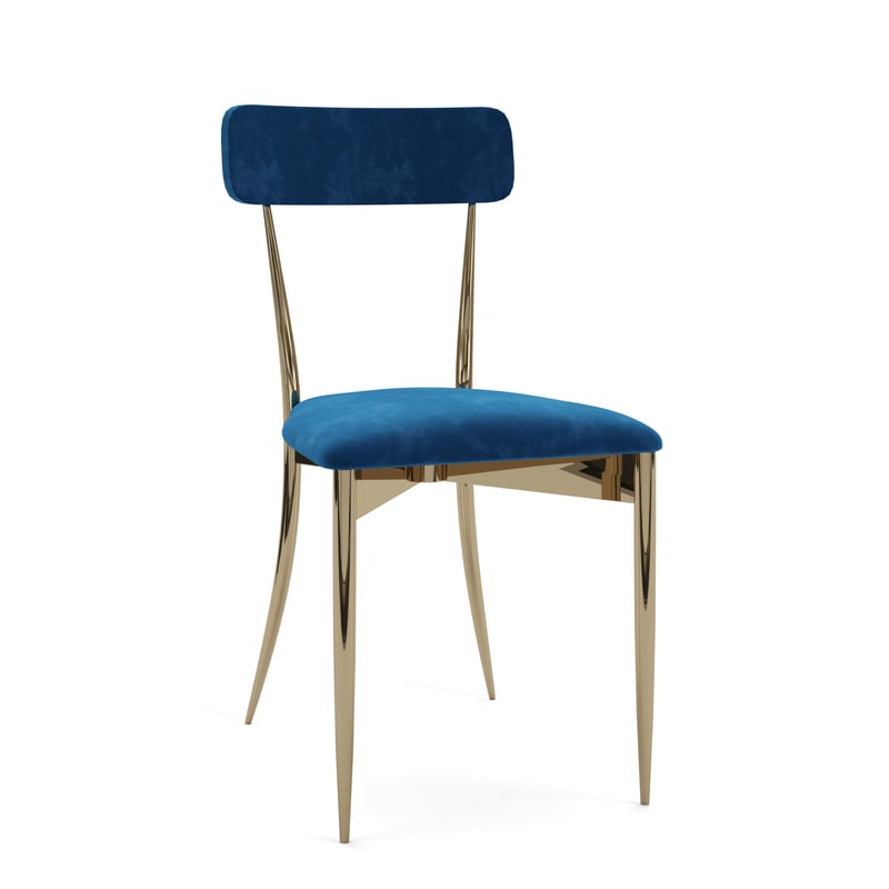 Hayworth Chair – Gold and Sapphire