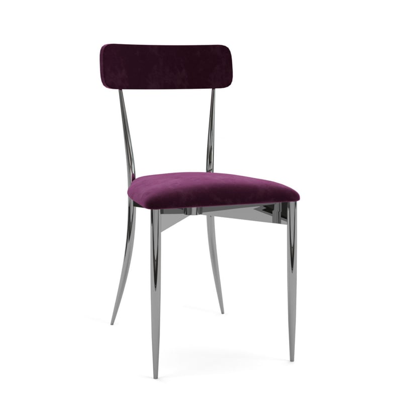 Hayworth Chair – Silver and Berry