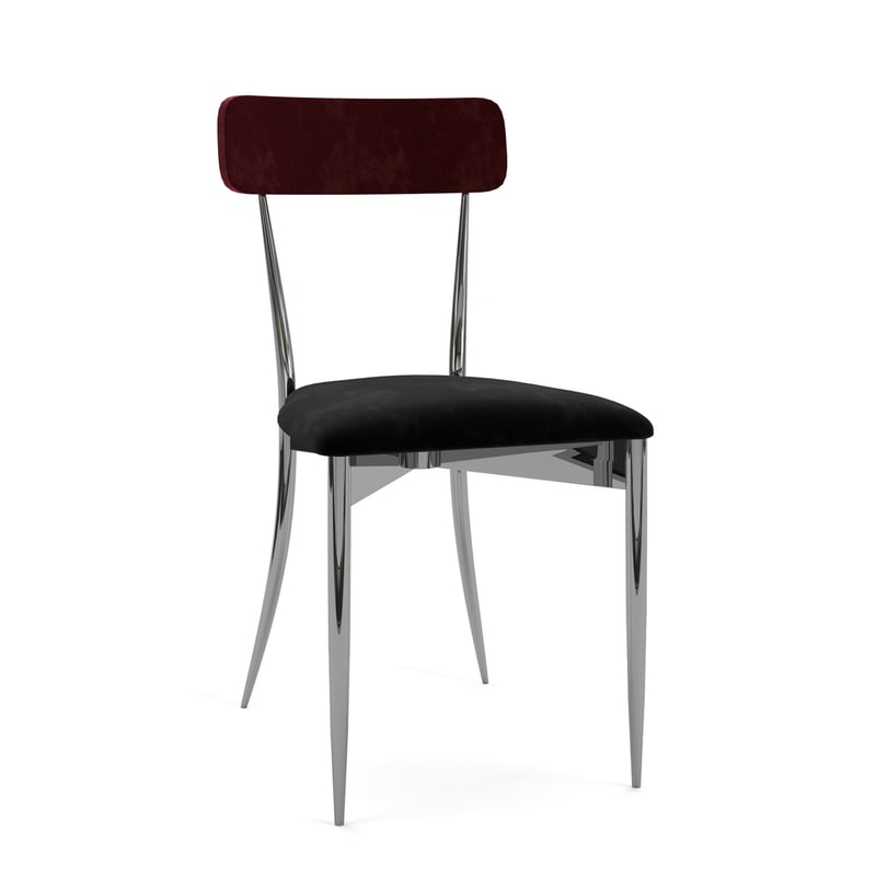 Hayworth Chair – Silver and Black