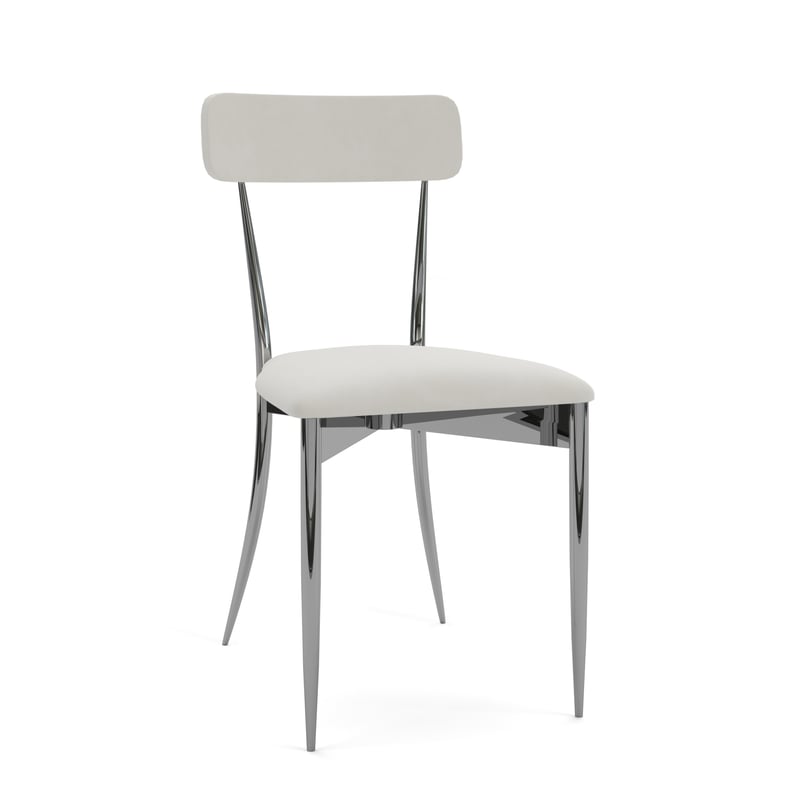 Hayworth Chair – Silver and Ivory