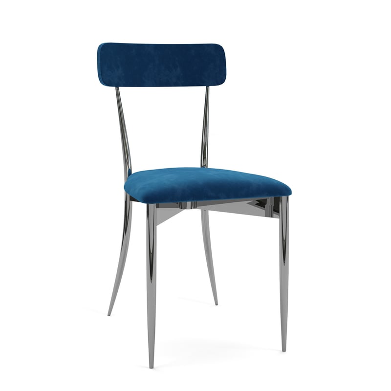 Hayworth Chair – Silver and Sapphire