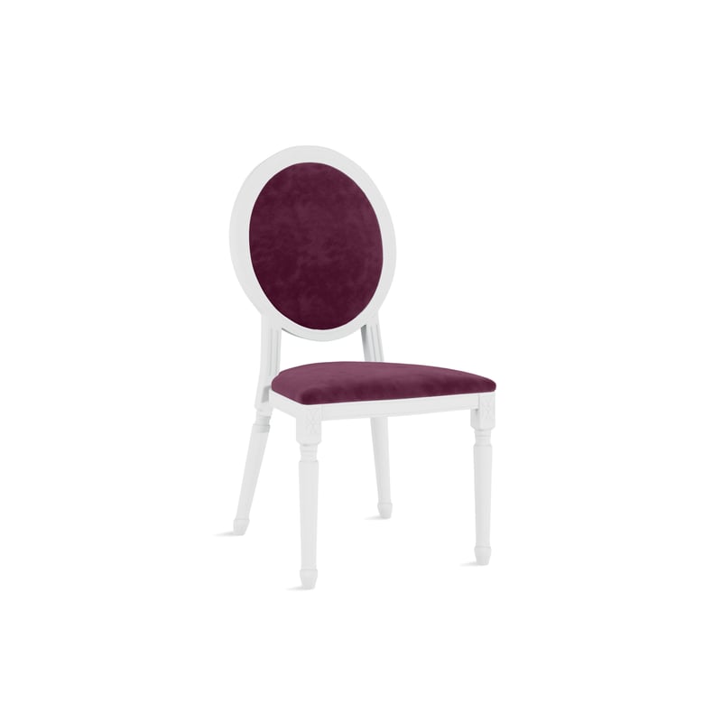 Louis XV Chair – Berry Velvet