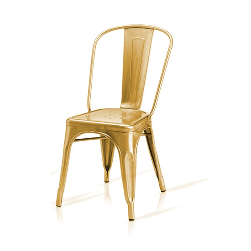 Tolix Chair – Polished Gold