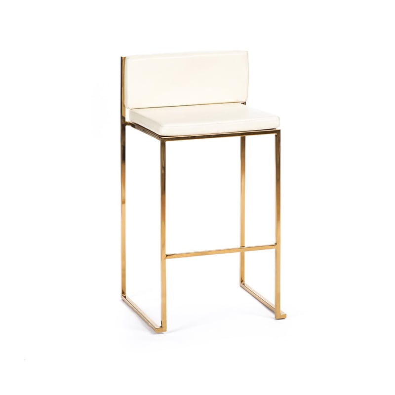 Paramount Stool – Gold and Creme
