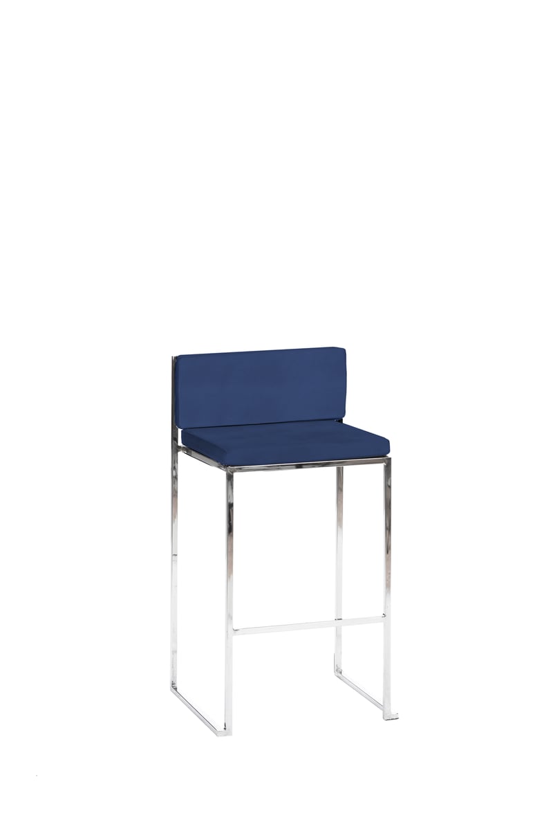 Paramount Stool Silver with Sapphire