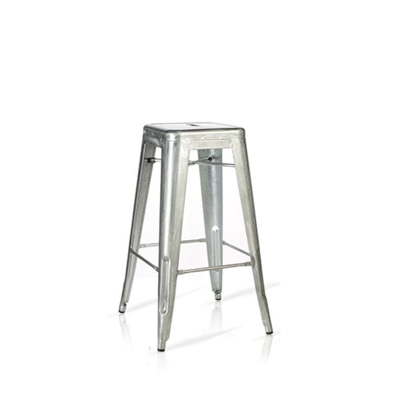 Tolix Stool – Polished Silver