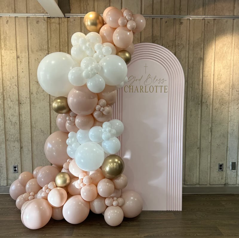 Timeless Grace Balloon & Backdrop Package