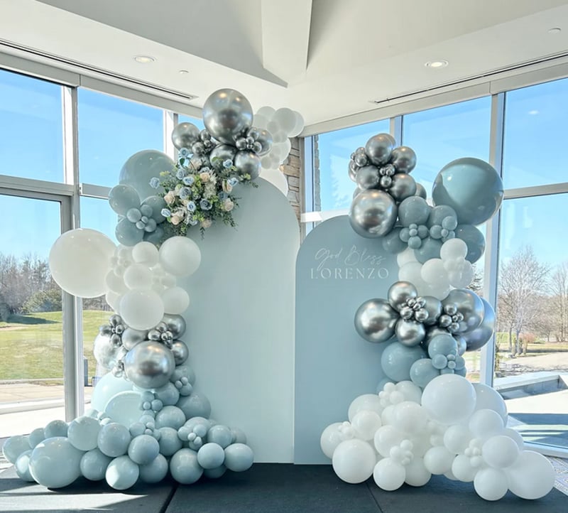Blessed Moments Balloons & Backdrop Package (customizable)