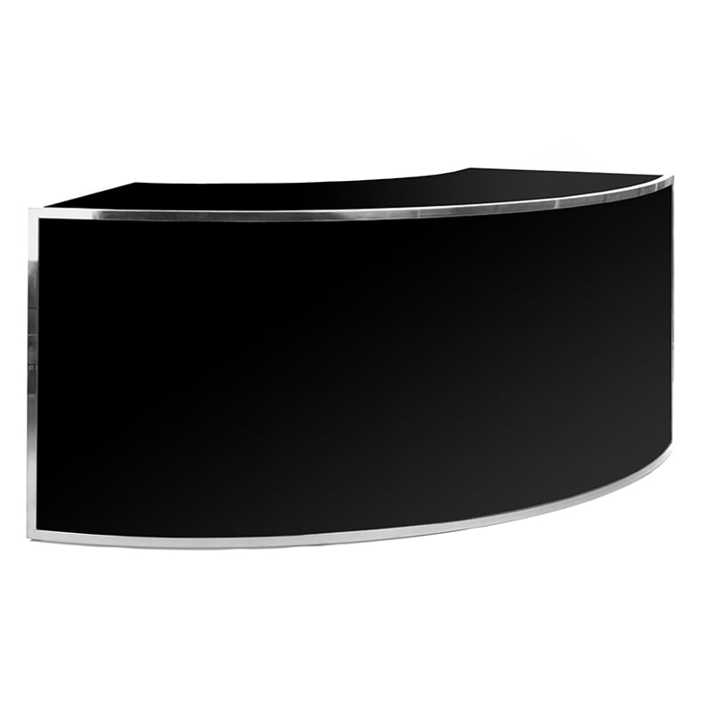 Avenue 1/4 Round Bar - Silver & Black