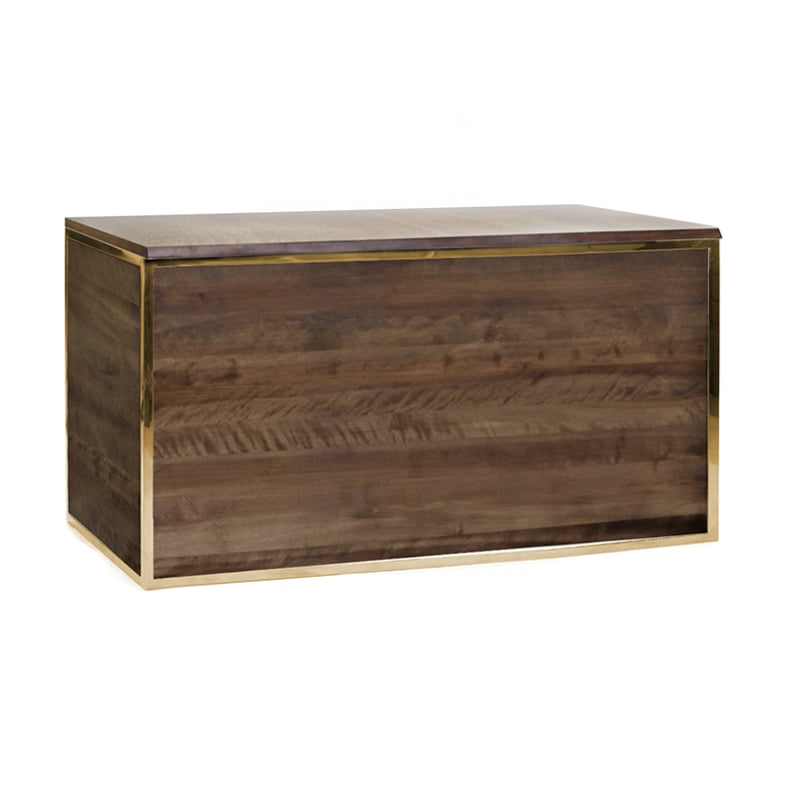 Avenue 6' Bar - Gold & Wood