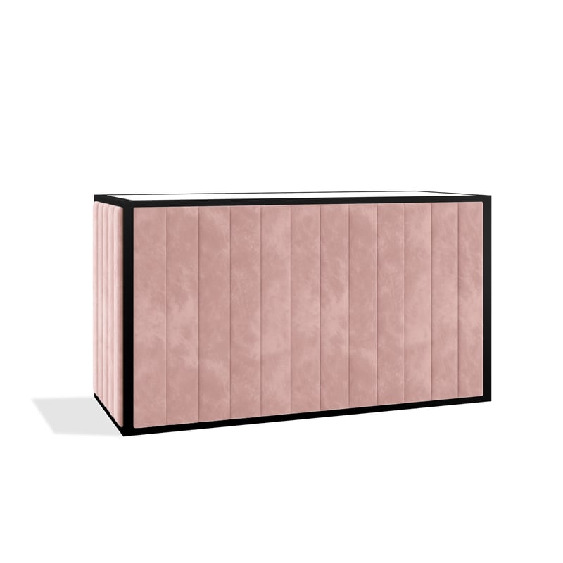 Kincaid 6' Velvet Bar - Black & Dusty Rose